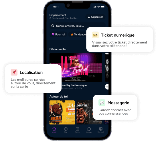 Mockup avantages de l'application Tonight Pass