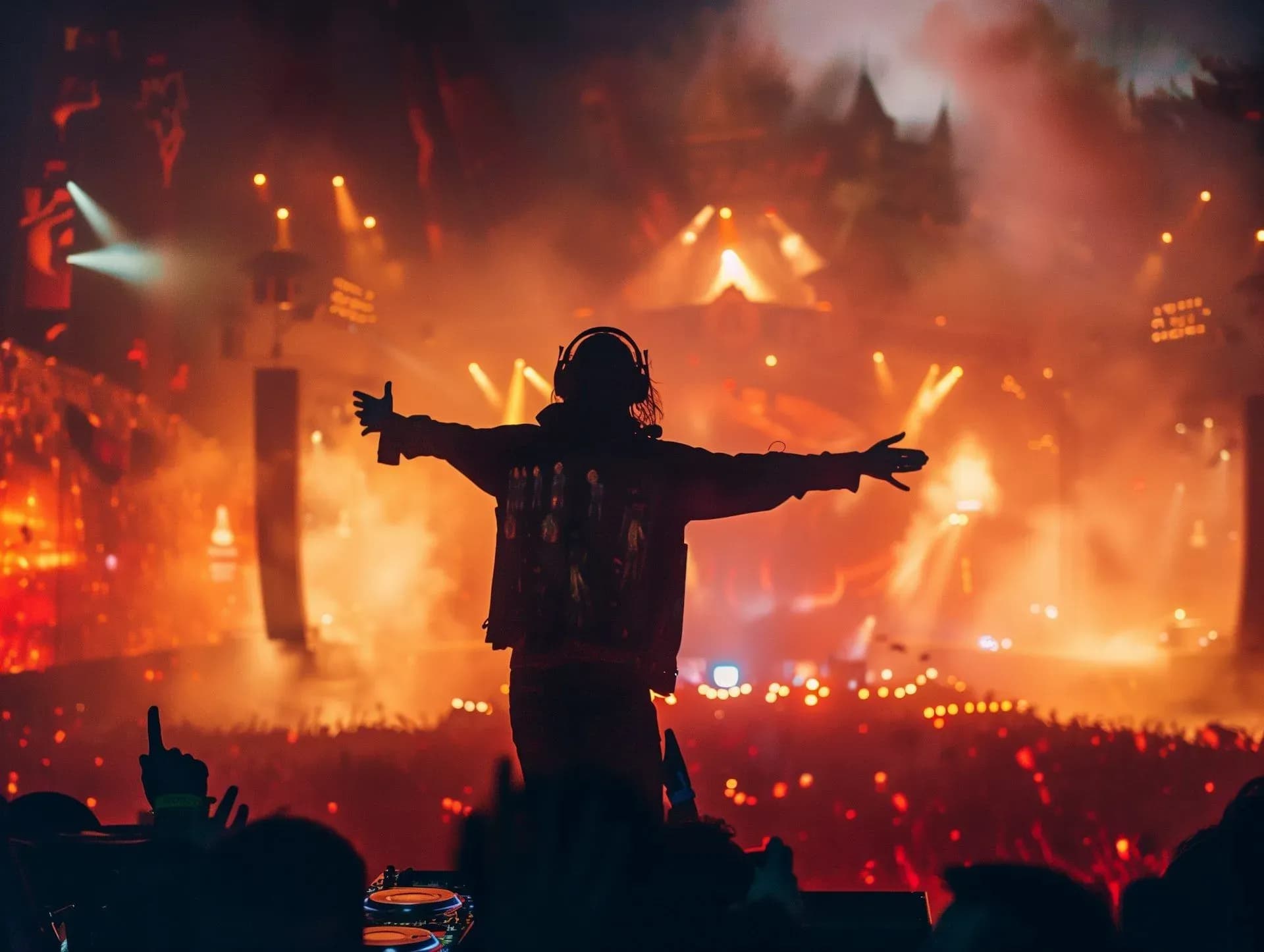 High energy music concert