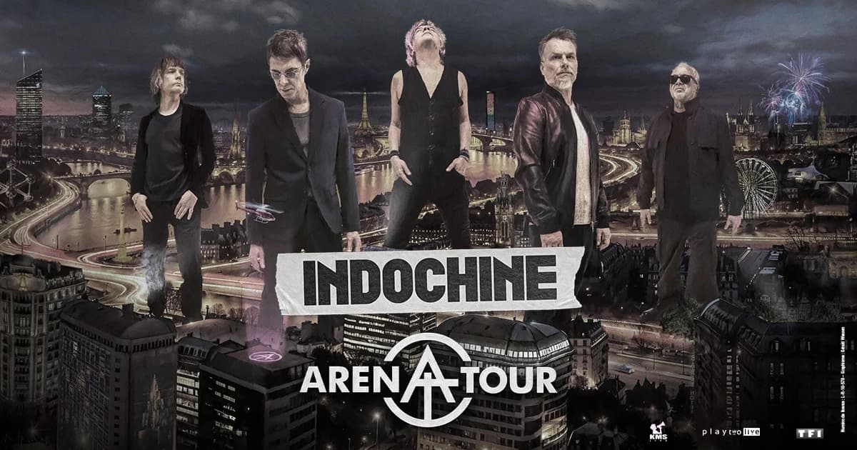 Indochine poster for their tour (source : ticketmaster.blog)