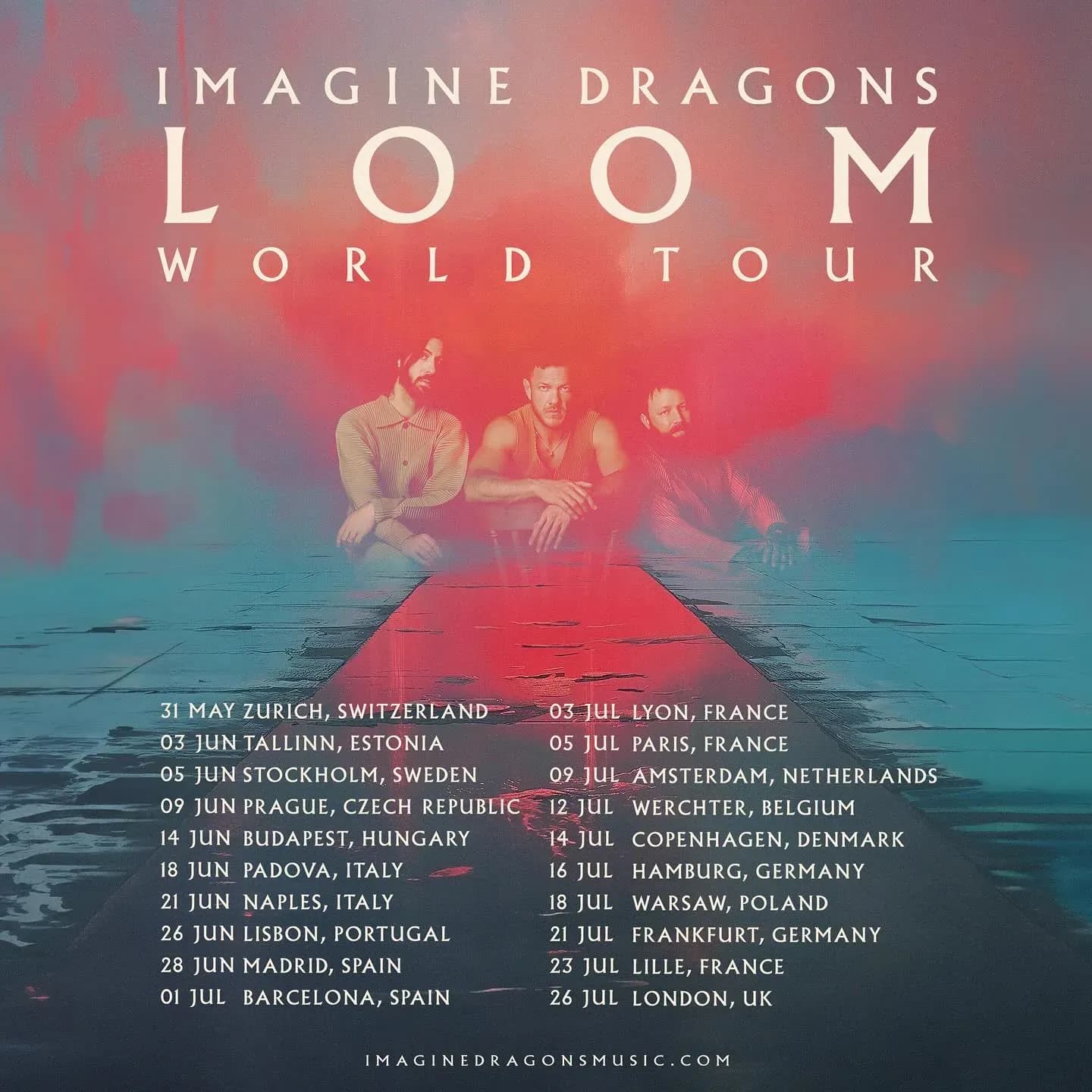 Imagine Dragons World Tour Program (source: instagram.com)
